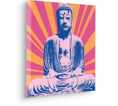 Produktbild von Keilrahmenbild - Hippie Buddha - Größe 40 x 40 cm