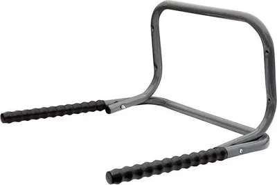 Produktbild von 2-Fahrrad-Ständer für Wand - robuste Metallhalterung für 2 Fahrräder - grauer Fahrradständer aus Stahl.