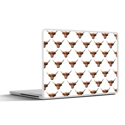 Produktbild von MuchoWow® Laptop Aufkleber Sticker Cover Muster - Schottischer Highlander - Tiere 40x30 cm - Laptop Dekoration - Selbstklebend
