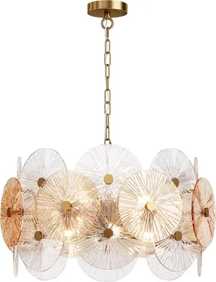 Produktbild von Goldfarbene Hängelampe mit Glaslampenschirmen von Aster Maytoni, Modell MOD007PL-08G
