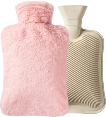 Produktbild von EWANTO Wärmflasche Bettflasche 1000 ml mit Bezug für Kinder und Erwachsene Pink WBP-01
