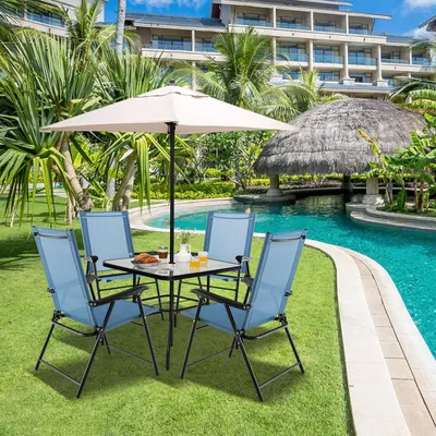 Produktbild von Gartenstuhl - Terrassenstuhl - Loungestuhl - Campingstuhl - Klappbar - Mit Metallrahmen