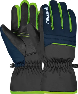 Image de Gants Reusch Alan Junior avec fonction coupe-vent et respirante 7712 noir/bleu dres/vert fluo 6