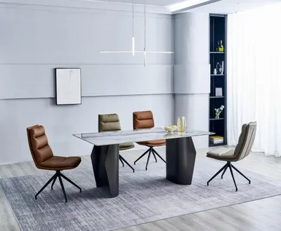 Produktbild von Esszimmer Set Esstisch 6x Stühle Polsterstühle Designer Luxus Möbel