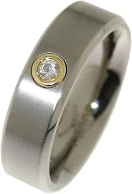 Produktbild von Boccia Damen-Ring Titan gold 1 Brilliant 0,05 Gr.52 0101-2452