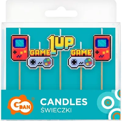 Zdjęcie produktu dla Świeczki pikery Game On, 5 szt.