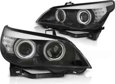 Produktbild von Scheinwerfer CCFL Angel Eyes passend für BMW 5er E60 E61 03-07 Schwarz mit LED Blinker