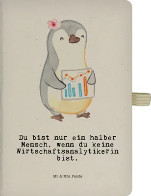 Produktbild von Mr. & Mrs. Panda Kladde Wirtschaftsanalytikerin Herz - Transparent - Geschenk, Journal, Tagebuch, notizbuch, Skizzenbuch A5, Adressbuch