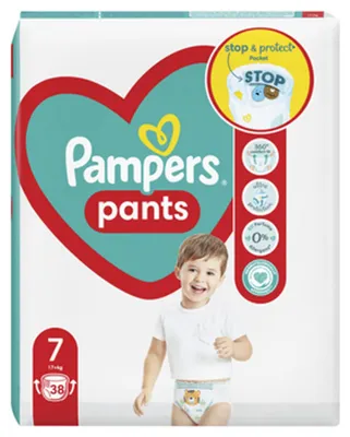 Zdjęcie produktu dla Pampers Pants, Rozmiar 7, 38 Pieluchomajtek