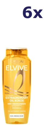 Produktbild von 6x L'Oréal Elvive Shampoo 250 ml Extraordinary Oil Kokos