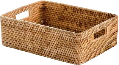 Obrázok produktu pre Ratanový úložný košík 13 x 23 x 11 cm, ručne vyrobený, pre stôl
