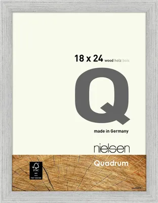 Produktbild von nielsen Holz Bilderrahmen Quadrum, 18x24 cm, Silber