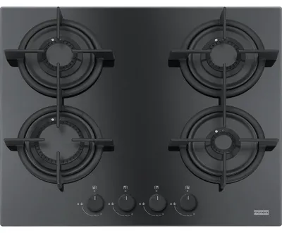 Immagine prodotto di Franke Crystal FHCR 604 4G HE BK C Nero Da incasso Gas 4 Fornelli