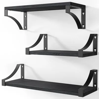 Immagine prodotto di Omgoods - Set di 3 mensole galleggianti in legno