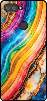 Obrázok produktu pre Smartphonica Puzdro na telefón vhodné pre Xiaomi Mi 8 Lite s potlačou Rainbow Gold Marble - TPU zadný kryt Puzdro Rainbow Gold Marble Design