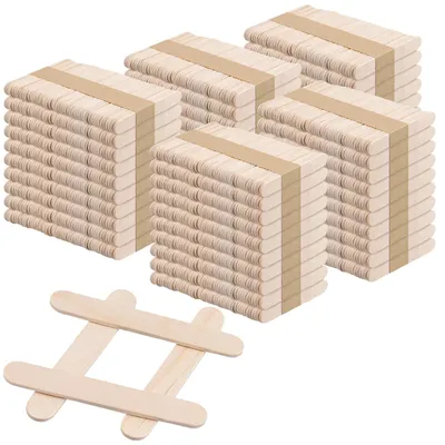 Immagine prodotto di 1500 bastoncini di legno - Mini bastoncini di legno - 6,5 cm - Bastoncini per gelati - Materiale per lavori manuali - Finitura liscia