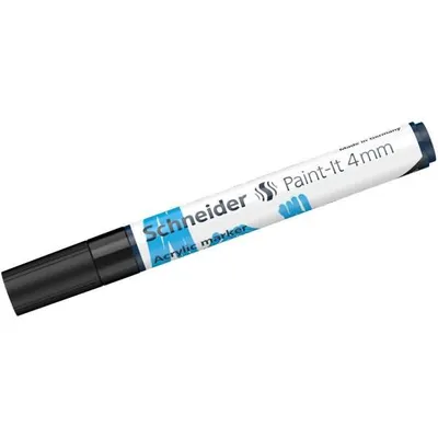 Image de Marqueur acrylique Schneider, Paint-It 310/320/330, couleur:noir, largeur de trait:4 mm