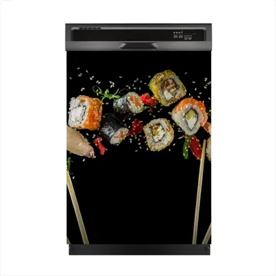 Produktbild von Magnete Dekorative 60x80 cm Küche Magnetmatte Spülmaschine - Muster mit Sushi Sashimi