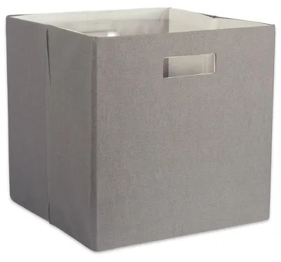 Aufbewahrungsbox faltbar, 33x33x33 cm, grau, Polyester