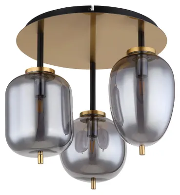 Produktbild von Globo Lighting Deckenleuchte Metall messingfarben matt, 3x E14
