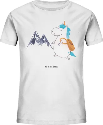 Produktbild von Mr. & Mrs. Panda Kleinkinder T-Shirt Einhorn Bergsteiger 12-14 Jahre (152/164) - Weiß - Geschenk, Unicorn, Teenager, Einhörner, Kindershirt, Kinder Mädchen, Reisen, Öko