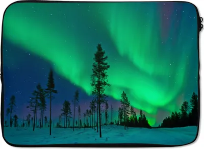 Produktbild von MuchoWow® Laptop Hülle 13 Zoll Nordlichter - Schweden - Boom Laptoptasche - Laptophülle - Sleeve - Rundumschutz