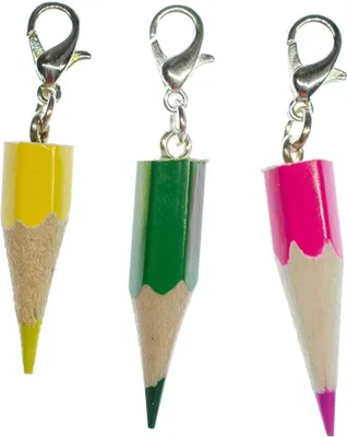 Produktbild von Buntstift Charm Bettelanhänger Anhänger Miniblings Stift Malen Zeichen bunt