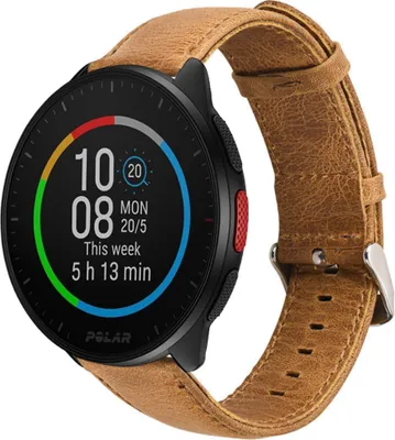 Produktbild von Strap-it Polar Pacer Lederarmband (Braun)
