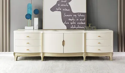 Immagine prodotto di Credenza Armadio Scaffale Mobili di Design Armadio di Legno Credenza Bianca Cassettiera Lusso