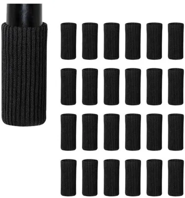 Produktbild von Go Go Gadget – Stuhlbeinschoner – Stuhlsocken – 24 Stück – Schwarz