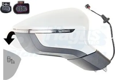 Produktbild von VAN WEZEL 4929816 Außenspiegel Seitenspiegel Rechts für SEAT Arona (KJ7) Konvex Beheizt Grundiert