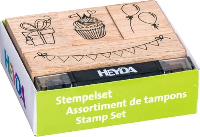 Obrázek produktu pro Heyda 204888497 Sada razítek "Party" 8 x 6 x 3 cm