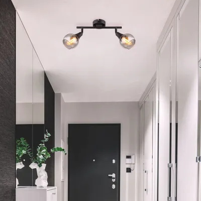 Obrázek produktu pro GLOBO 57904-2, Černá, Sklo, Kov, IP20, I, E14, 40 W