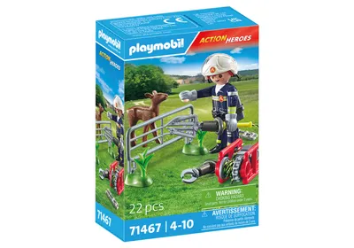 Produktbild von PLAYMOBIL Action Heroes Feuerwehrleute -Tierrettung 71467