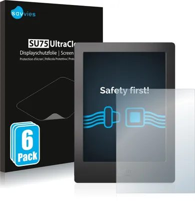 Produktbild von 6x Für Kobo Aura H2O Schutzfolie Savvies Displayschutz Display Schutz Folie Klar Transparent