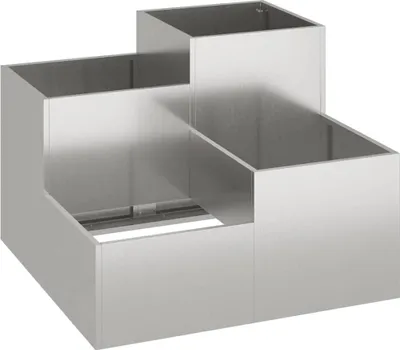 Produktbild von vidaXL Gartenblumentopf Silber 100 x 100 x 60 cm Edelstahl