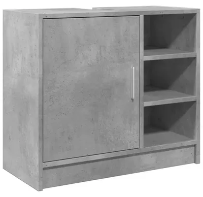Produktbild von vidaXL Waschbeckenunterschrank Betongrau 63x29x55 cm Holzwerkstoff