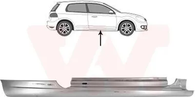 Produktbild von VAN WEZEL 5863102 - OE 5K3809606B Schweller, rechts für Golf VI