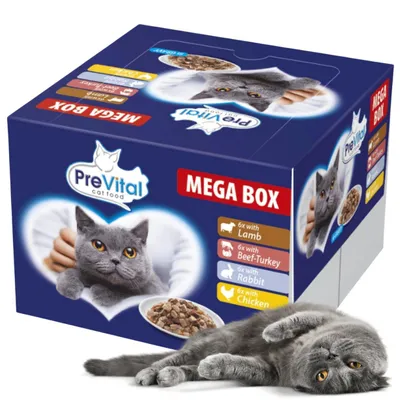 Obrázok produktu pre PREVITAL Jahňacie Hovädzie Králičie Kuracie 24 x 100 g