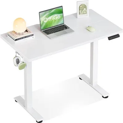 Obrázek produktu pro Stůl s nastavitelnou výškou, 90 cm, bílý