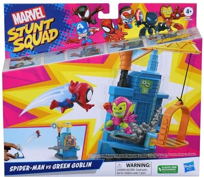Produktbild von Marvel Stunt Squad Crane Smash, Aktion/Abenteuer, 4 Jahr(e), Mehrfarbig, Kunststoff