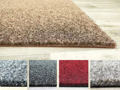Kunstfaser-Türmatte mit Gummirücken, 100x250 cm, rutschfest