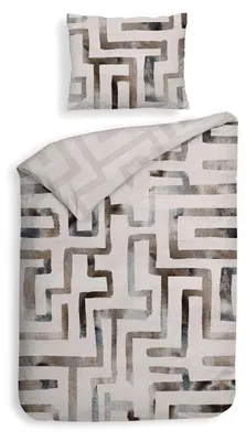 Produktbild von Heckettlane Bettbezug Baumwoll-Satin Melis - 135x200 cm + 1x Kissenbezug 80x80 cm in Natural