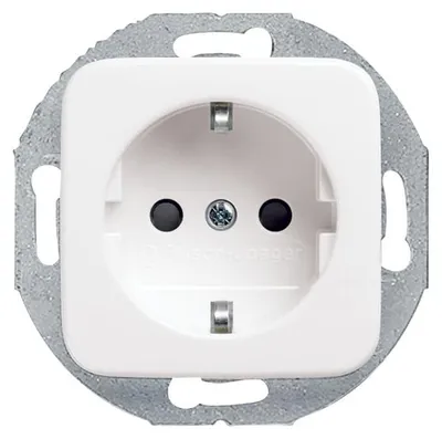 Produktbild von BJ Reflex SI Schuko Kombi 20EUCRD-214 mit rundem Tragring alpinweiss