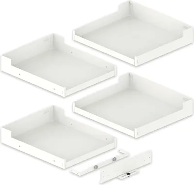 Produktbild von Peka Einhängetablar Set Liro 600 Liro Magic Corner Comfort - Boden Apothekerschrank, Stahlblech pulverbeschichtet weiß 6-tlg.