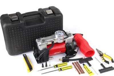 Obrázek produktu pro Kompresor do auta AMiO kovový dvoupístový 12V HQ, ACOMP-18