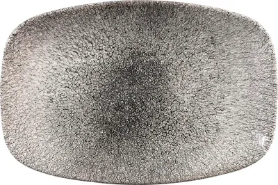 Produktbild von CHURCHILL Raku Quartz Black Teller flach, rechteckig, Länge: 237 mm