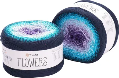 Obrázok produktu pre Yarn Art Flowers 254 Blue Purple Pletacia priadza
