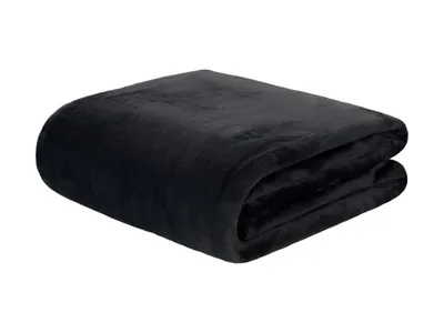 schwarze Kuscheldecke
