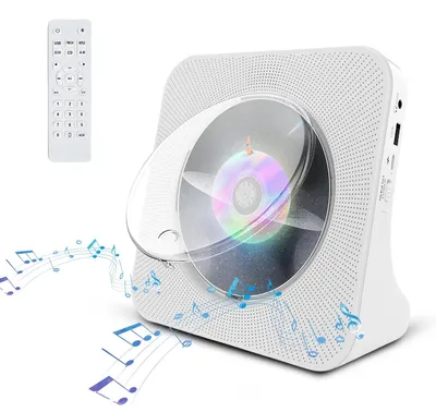 Produktbild von CD-Player mit Bluetooth - Tragbarer CD-Player - FM-Radio - USB/TF-Slot - LED-Display - Mehrfarbig